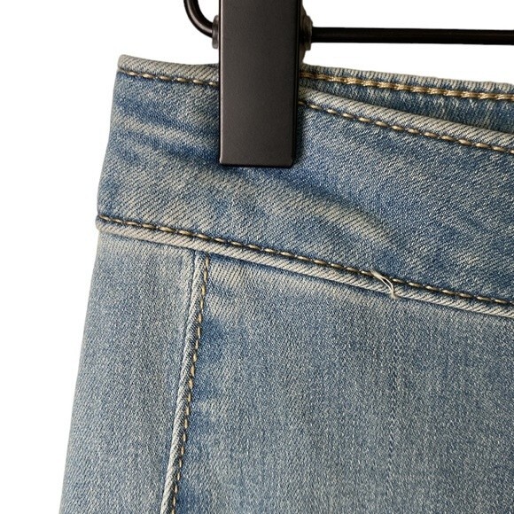 Free People Flare Float On High Rise Distressed Flare Jeans Fray Hem Retro 60's - Picture 4 of 16